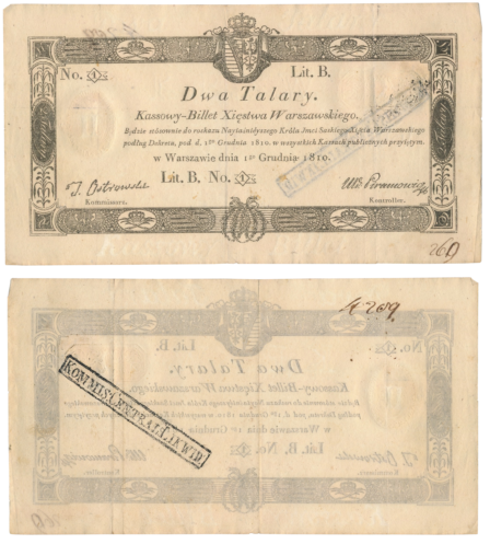 2 talary 1810 Księstwo Warszawskie Ostrowski numer 1 – WÓJCICKI – Polski Dom Aukcyjny