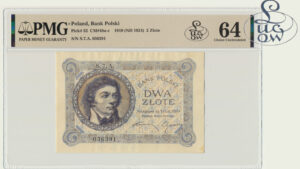 2 złote 1919 – S.7.A. – PMG 64 – Kolekcja Lucow