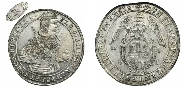 Władysław IV Waza, talar Toruń 1638 II, NGC MS62 – WÓJCICKI